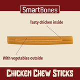 SmartBones Chicken Rawhide Free Sticks Dog Treats   100g