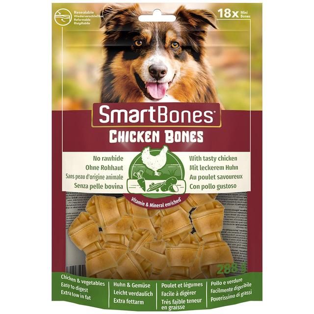 SmartBones Mini Chicken Rawhide Free Bones Dog Treats   288g