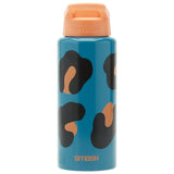 Smash Leopard Print Sipper Bottle Teal &amp;amp; Orange