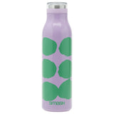 Smash Neon Pop Print Stainless Steel Bottle Green &amp;amp; Purple