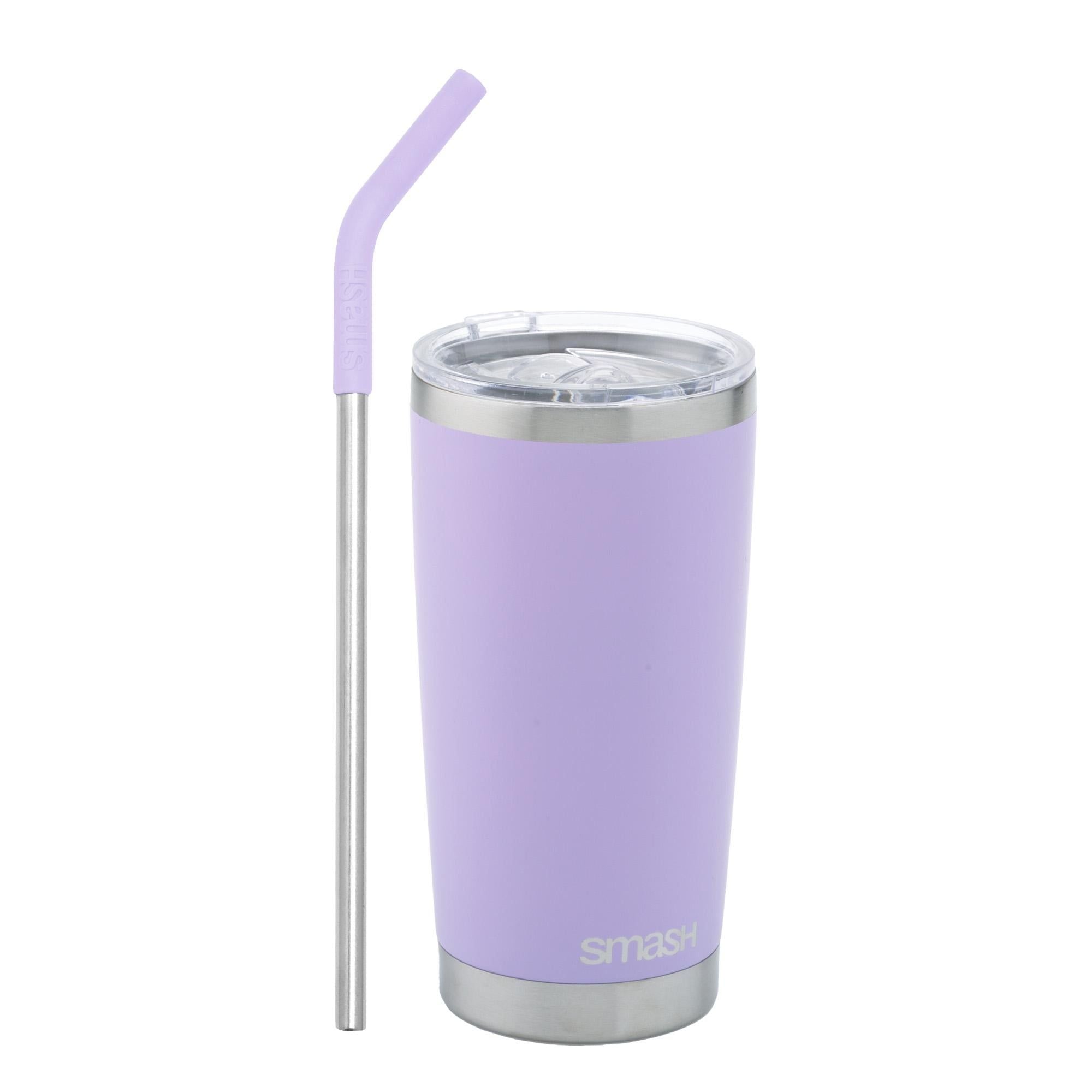 Smash Stainless Steel Smoothie Cup Purple &amp;amp; Silver