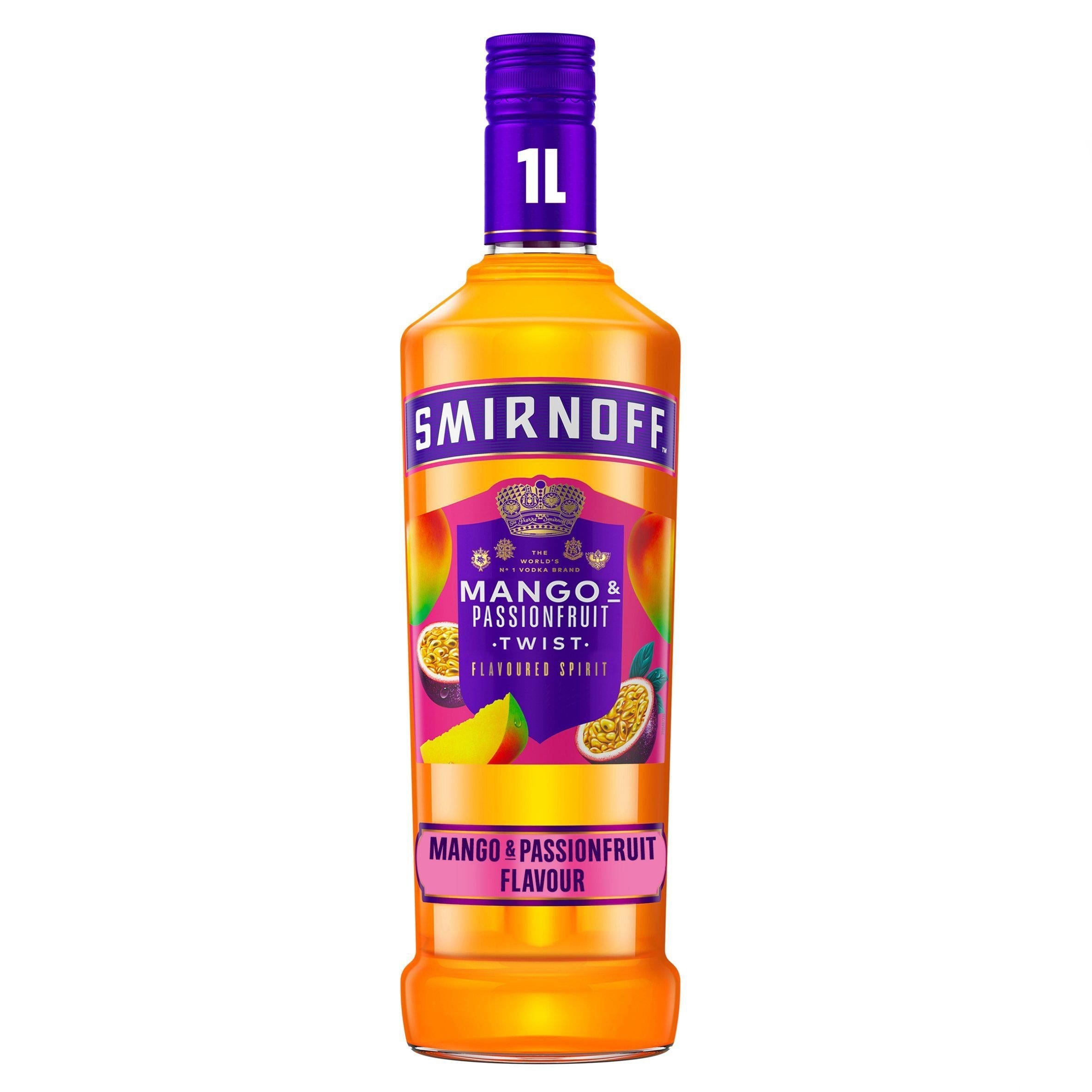 Smirnoff Mango &amp;amp; Passionfruit Flavoured Vodka 37.5% vol 1L Bottle