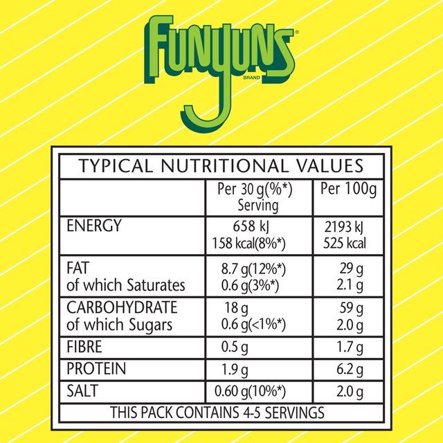 Smiths Funyuns Sharing Onion Rings Sharing Bag Snacks   125g