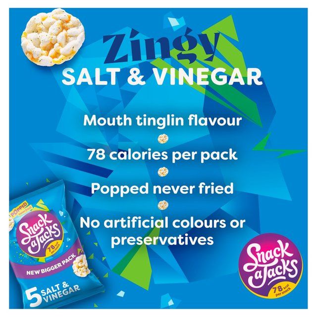Snack a Jacks Salt &amp;amp; Vinegar Multipack Rice Cakes   5 per pack