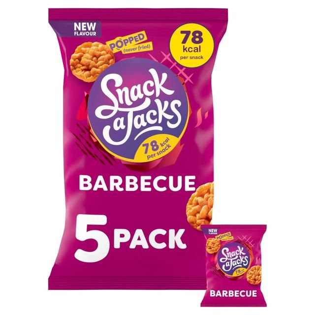 Snack a Jacks Sizzling Barbecue Multipack Rice Cakes   5 per pack