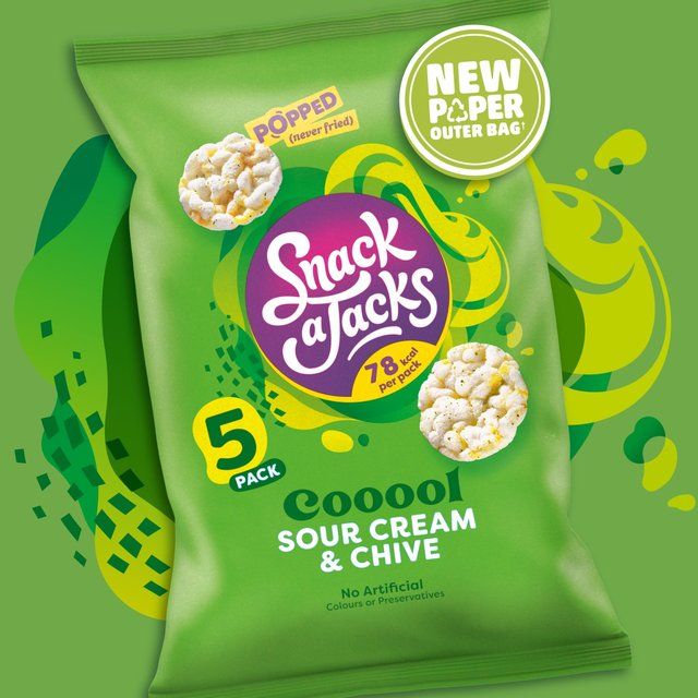 Snack a Jacks Sour Cream &amp;amp; Chive Multipack Rice Cakes   5 per pack
