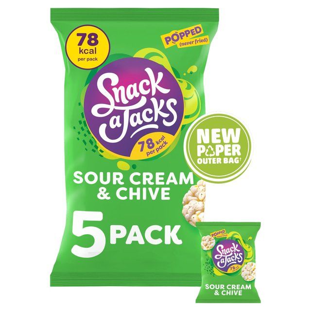 Snack a Jacks Sour Cream &amp;amp; Chive Multipack Rice Cakes   5 per pack