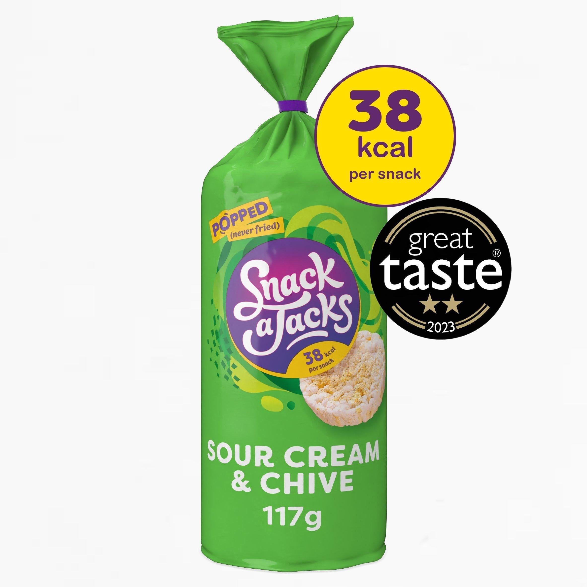 Snack a Jacks Sour Cream &amp;amp; Chive Sharing Rice Cakes 117g