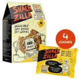 SNACKZILLA Golden Syrup Soft-Baked Oat Cookies   4 x 30g