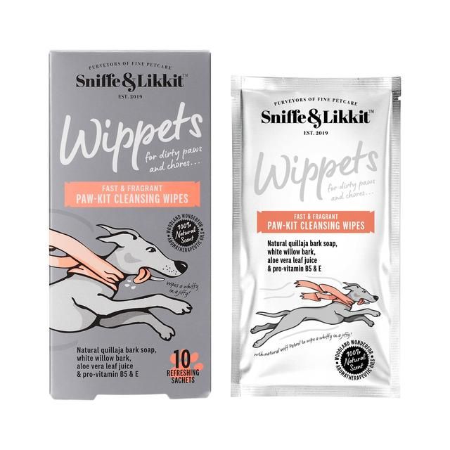 Sniffe &amp;amp; Likkit Wippets Fast &amp;amp; Fragrant Paw-Kit Dog Cleansing Wipes 10pk