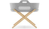 Snuz Baskit Moses Basket &amp;amp; Natural Stand - Light Grey