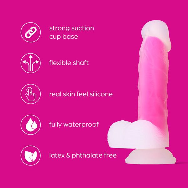 So Divine Glorious 7 Inch Real Skin Feel Pink Dildo