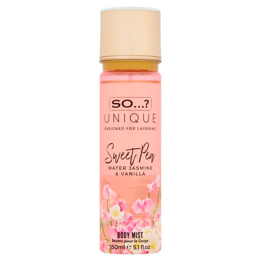 So...? Unique Sweet Pea Water Jasmine &amp;amp; Vanilla Body Mist