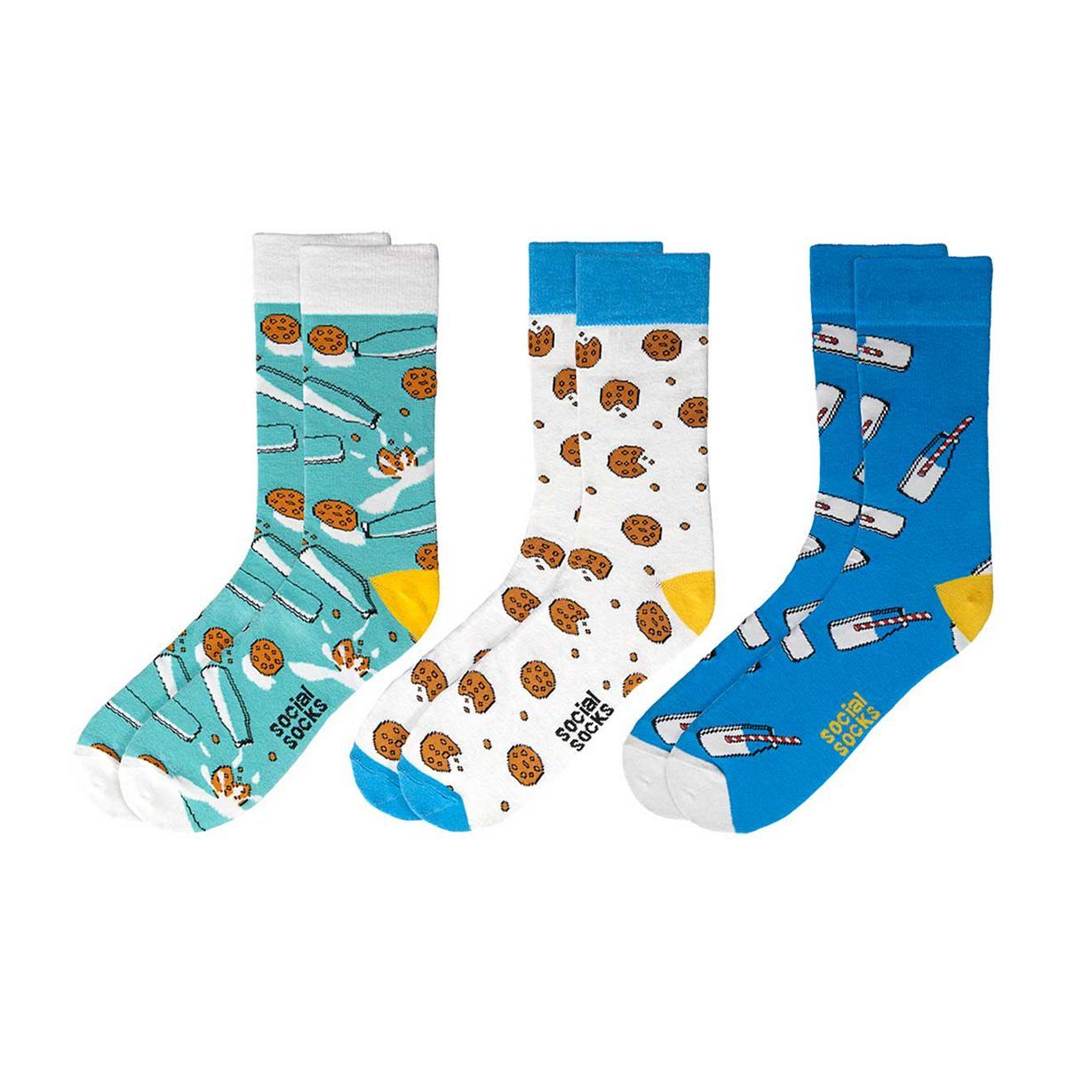 Social Socks '100% Fresh Socks' - 3 Pairs Of Cool Socks