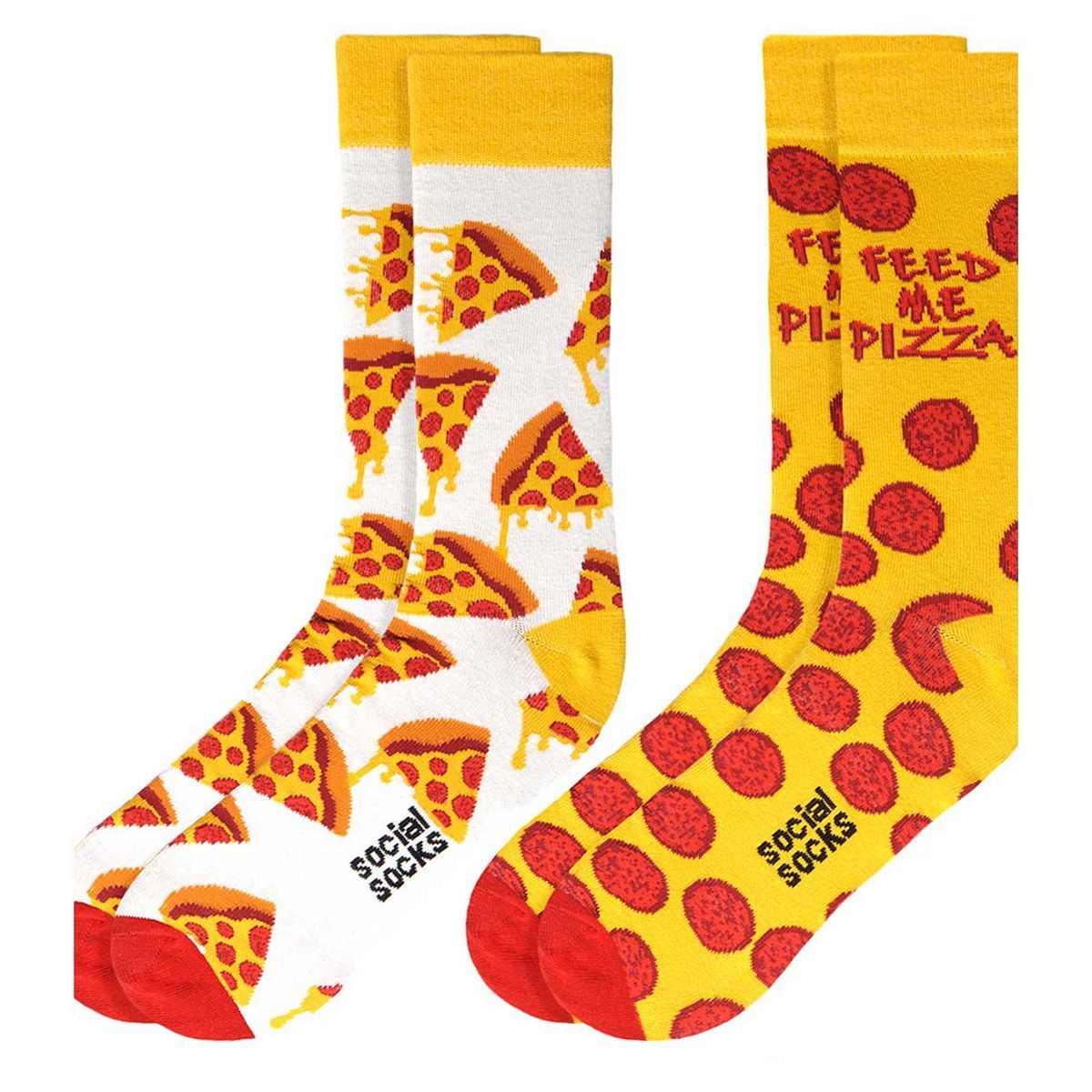 Social Socks 'Cheesy Feet' - 2 Pairs Of Smokin' Hot Socks