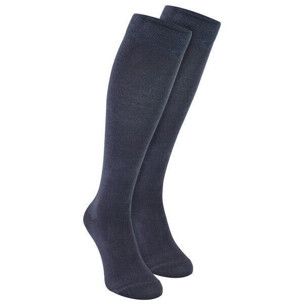 Sock Snob 2 Pairs Mens Knee High Bamboo Socks 6-11 UK Grey / 2EA