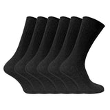 Sock Snob 6 Pairs Mens Ribbed 100% Cotton Socks 6-11 UK