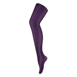 Sock Snob Ladies 80 Denier Opaque Patterned Tights 8-14 UK Stripe Imperial Purple