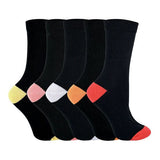 Sock Snob Ladies Heel &amp;amp; Toe Cotton Socks 4-8 UK CS3 / 5EA