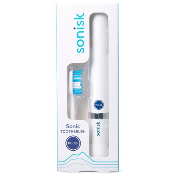 Sonisk Pulse Battery Powered Travelling Toothbrush Pure White