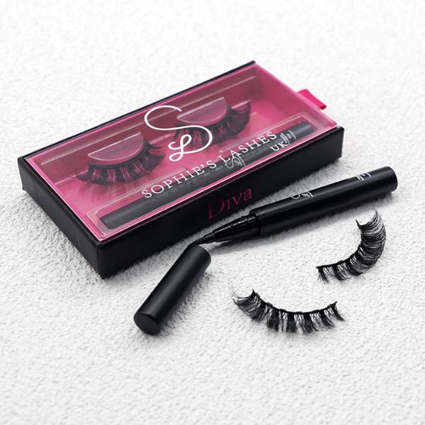 Sophie's Lashes UK Diva Magnetic Lashes &amp;amp; Black Liner