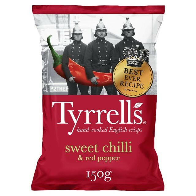 Tyrrells Sweet Chilli & Red Pepper Sharing Crisps Food Cupboard M&S   
