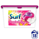 Surf Tropical Lily 3 in 1 Laundry Detergent Washing Capsules 18 Washes detergents & washing powder Sainsburys   